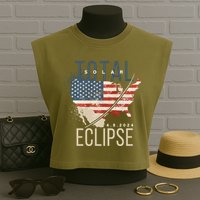 Total Eclipse 2024 Garment-Dyed Women's Muscle Tee