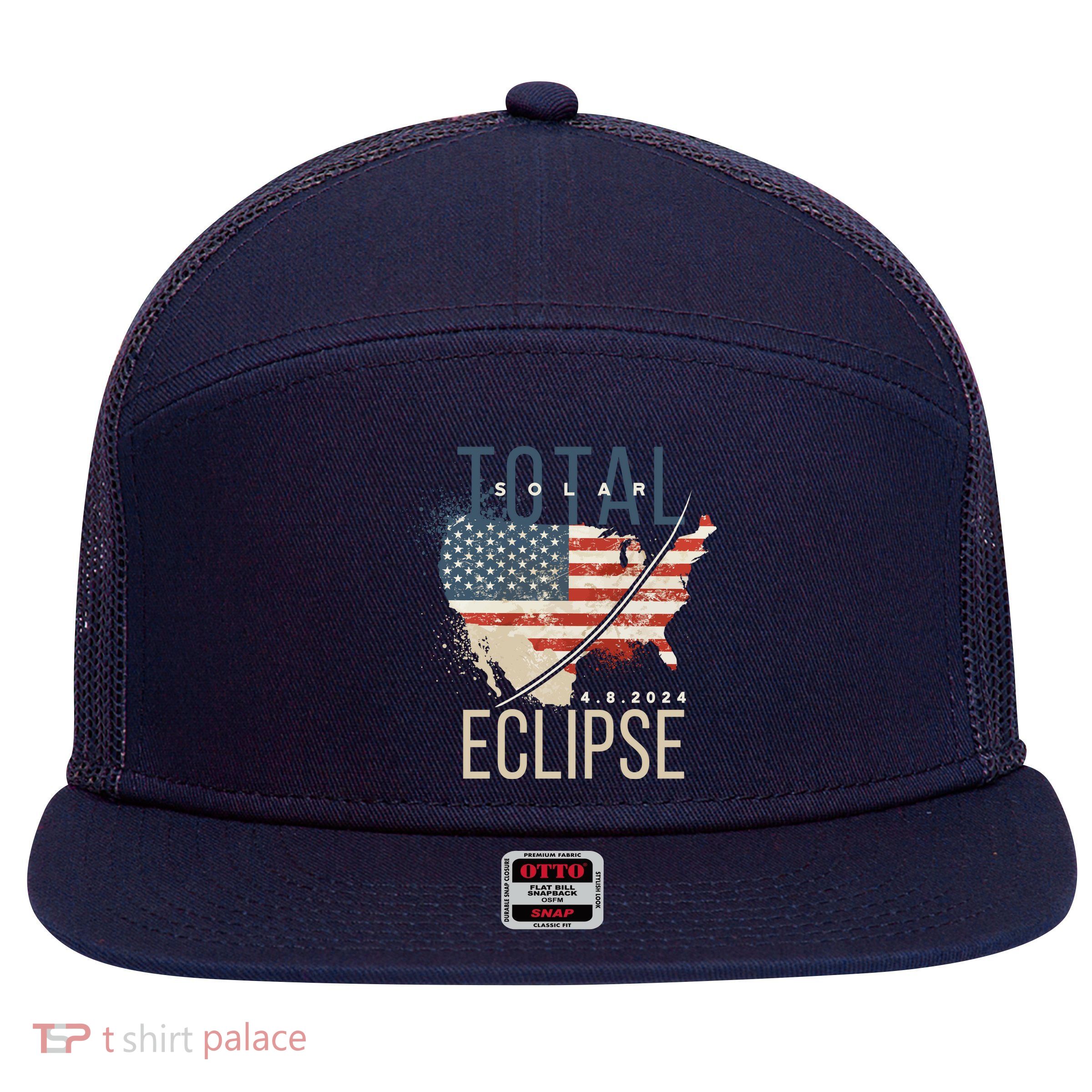 Total Eclipse 2024 7 Panel Mesh Trucker Snapback Hat