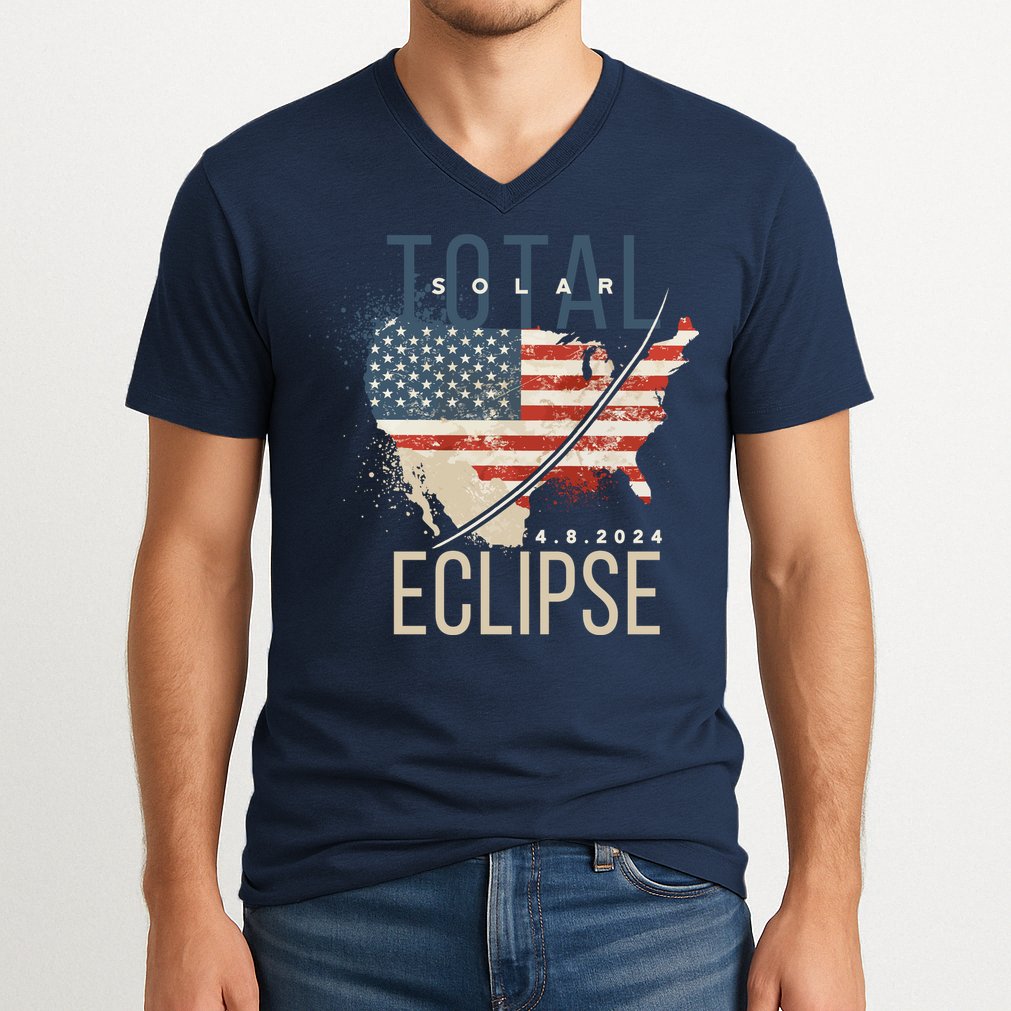 Total Eclipse 2024 V-Neck T-Shirt