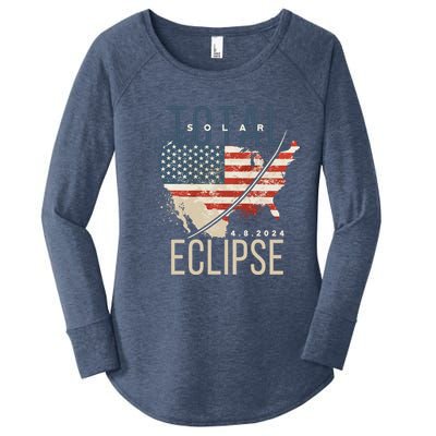 Total Eclipse 2024 Women's Perfect Tri Tunic Long Sleeve Shirt