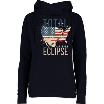 Total Eclipse 2024 Womens Funnel Neck Pullover Hood
