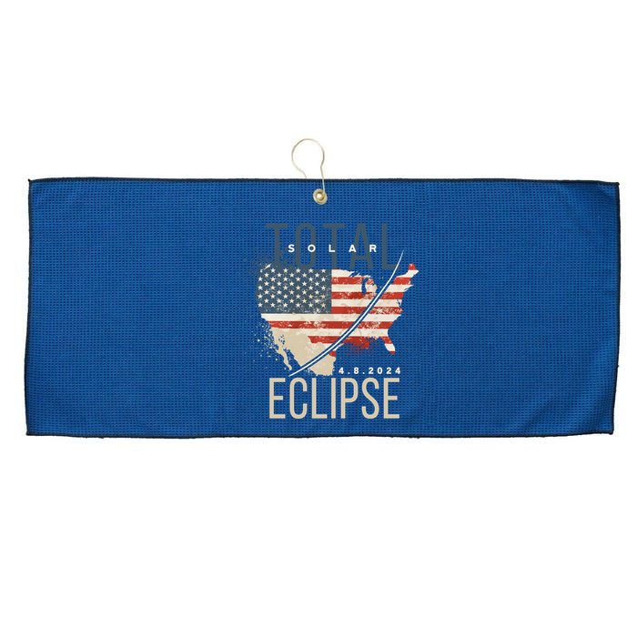 Total Eclipse 2024 Large Microfiber Waffle Golf Towel