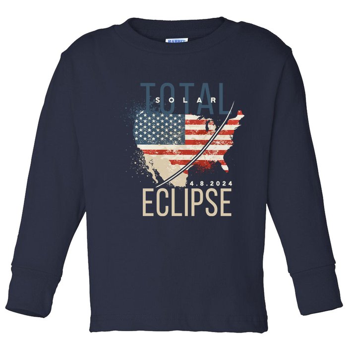 Total Eclipse 2024 Toddler Long Sleeve Shirt