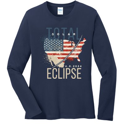 Total Eclipse 2024 Ladies Long Sleeve Shirt