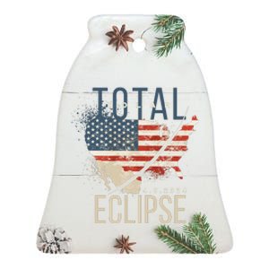 Total Eclipse 2024 Ceramic Bell Ornament