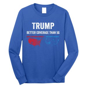 Trump Elections 2024 Usa Map Happy Holidays Merry Christmas Gift Long Sleeve Shirt