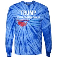 Trump Elections 2024 Usa Map Happy Holidays Merry Christmas Gift Tie-Dye Long Sleeve Shirt