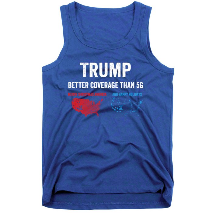 Trump Elections 2024 Usa Map Happy Holidays Merry Christmas Gift Tank Top