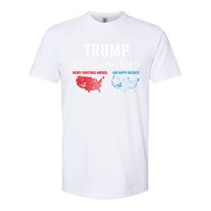 Trump Elections 2024 Usa Map Happy Holidays Merry Christmas Gift Softstyle CVC T-Shirt