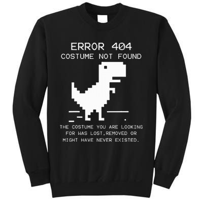 Trex Error 404 Costume Not Found Halloween Coding Programmer Sweatshirt