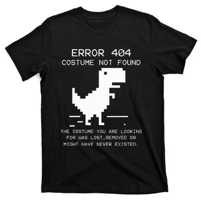 Trex Error 404 Costume Not Found Halloween Coding Programmer T-Shirt