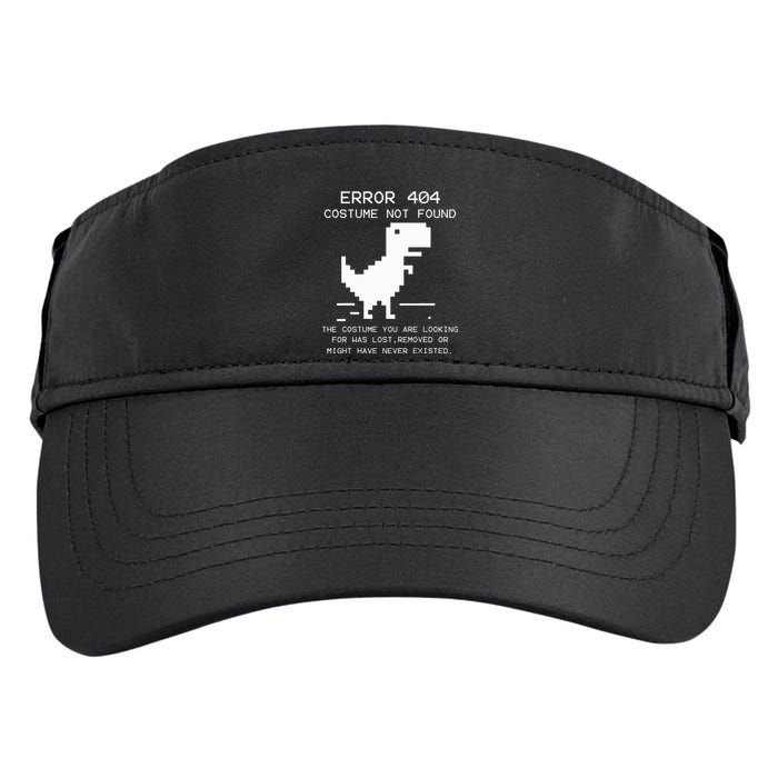Trex Error 404 Costume Not Found Halloween Coding Programmer Adult Drive Performance Visor