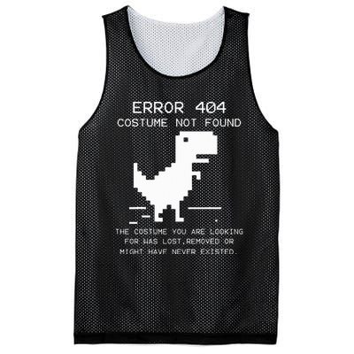 Trex Error 404 Costume Not Found Halloween Coding Programmer Mesh Reversible Basketball Jersey Tank