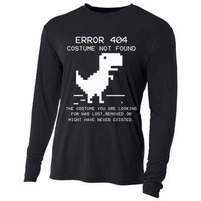 Trex Error 404 Costume Not Found Halloween Coding Programmer Cooling Performance Long Sleeve Crew