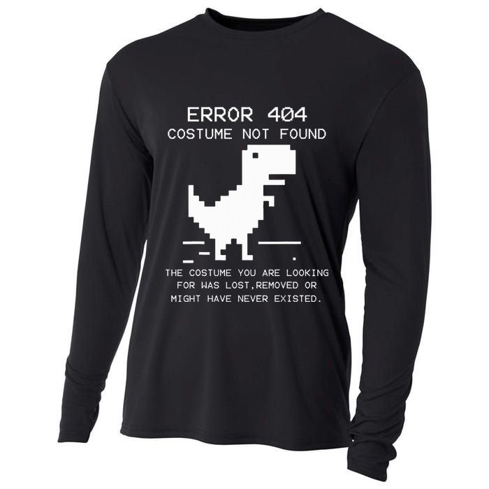 Trex Error 404 Costume Not Found Halloween Coding Programmer Cooling Performance Long Sleeve Crew