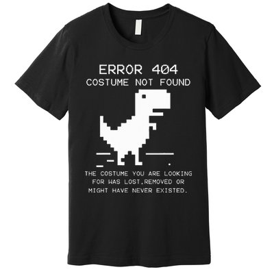 Trex Error 404 Costume Not Found Halloween Coding Programmer Premium T-Shirt