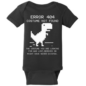 Trex Error 404 Costume Not Found Halloween Coding Programmer Baby Bodysuit