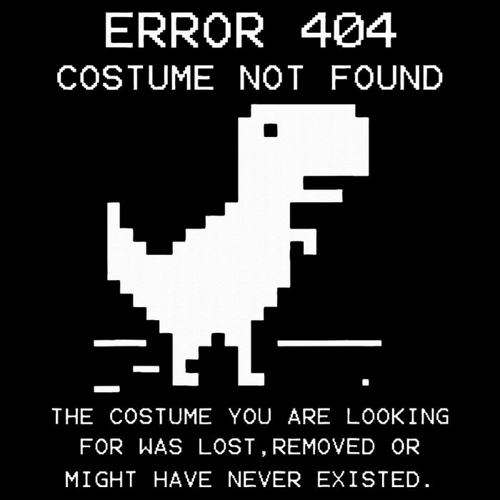 Trex Error 404 Costume Not Found Halloween Coding Programmer Full Zip Hoodie