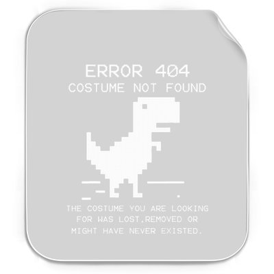 Trex Error 404 Costume Not Found Halloween Coding Programmer Permanent Decal Sticker
