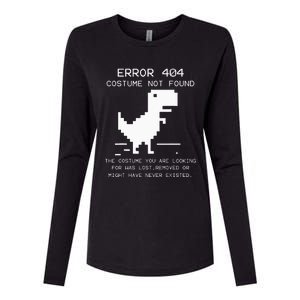 Trex Error 404 Costume Not Found Halloween Coding Programmer Womens Cotton Relaxed Long Sleeve T-Shirt