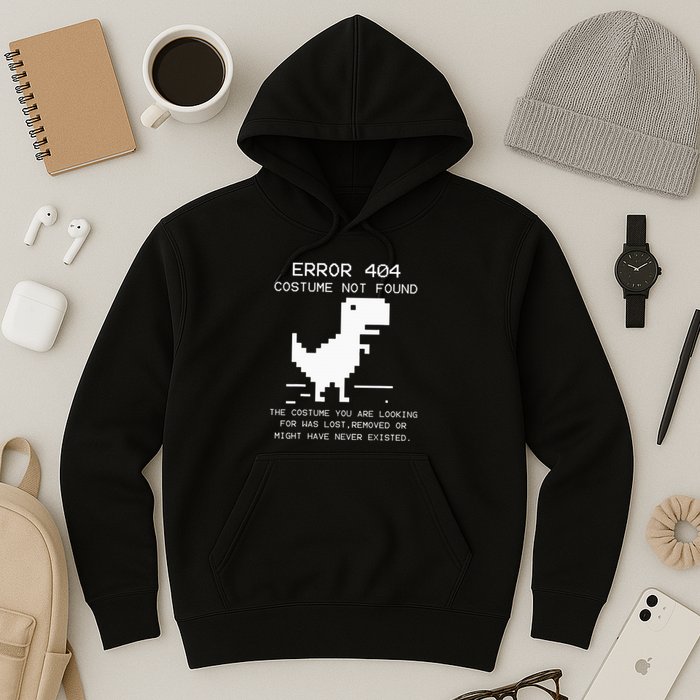 Trex Error 404 Costume Not Found Halloween Coding Programmer Hoodie