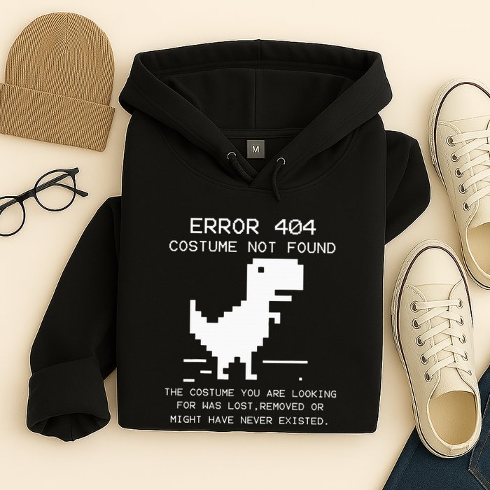 Trex Error 404 Costume Not Found Halloween Coding Programmer Hoodie
