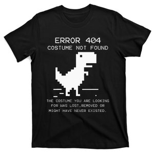 Trex Error 404 Costume Not Found Halloween Coding Programmer T-Shirt