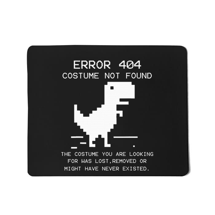 Trex Error 404 Costume Not Found Halloween Coding Programmer Mousepad