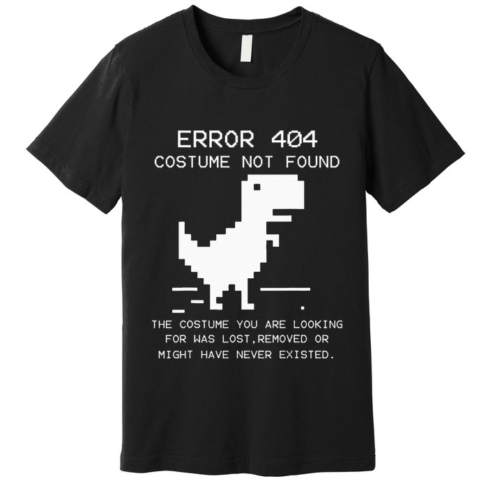 Trex Error 404 Costume Not Found Halloween Coding Programmer Premium T-Shirt