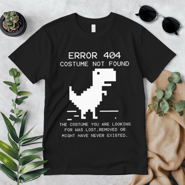Trex Error 404 Costume Not Found Halloween Coding Programmer Premium T-Shirt