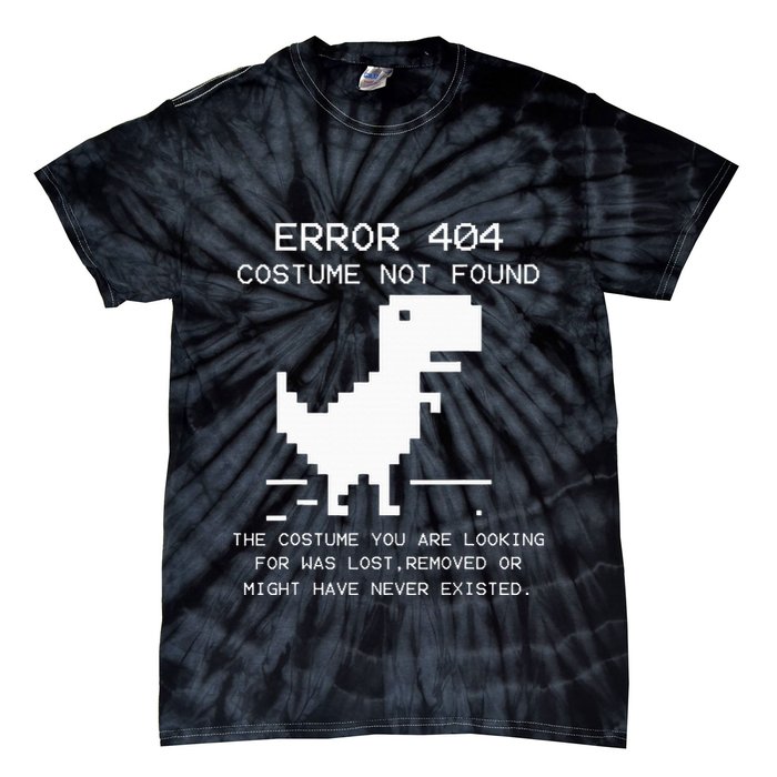 Trex Error 404 Costume Not Found Halloween Coding Programmer Tie-Dye T-Shirt