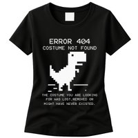 Trex Error 404 Costume Not Found Halloween Coding Programmer Women's T-Shirt