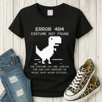 Trex Error 404 Costume Not Found Halloween Coding Programmer Women's T-Shirt