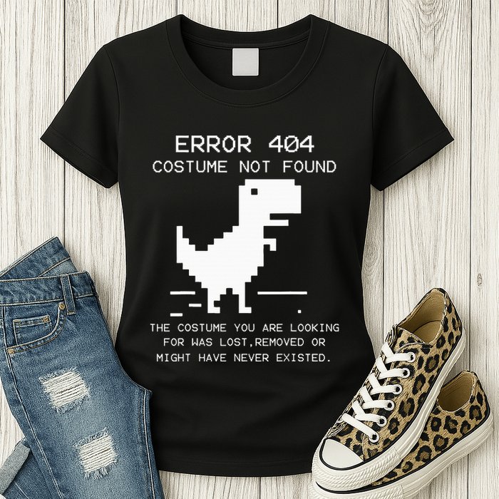 Trex Error 404 Costume Not Found Halloween Coding Programmer Women's T-Shirt