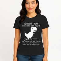 Trex Error 404 Costume Not Found Halloween Coding Programmer Women's T-Shirt