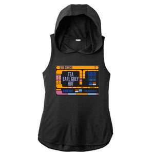 Tea Earl Grey Hot Captain Picard TNG Ladies PosiCharge Tri-Blend Wicking Draft Hoodie Tank