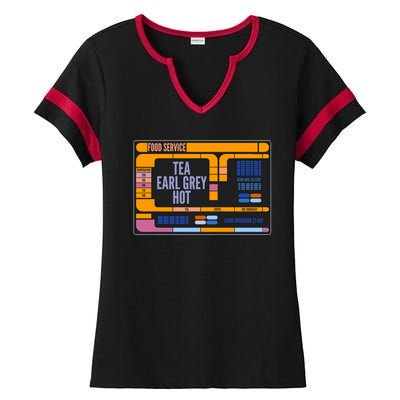 Tea Earl Grey Hot Captain Picard TNG Ladies Halftime Notch Neck Tee