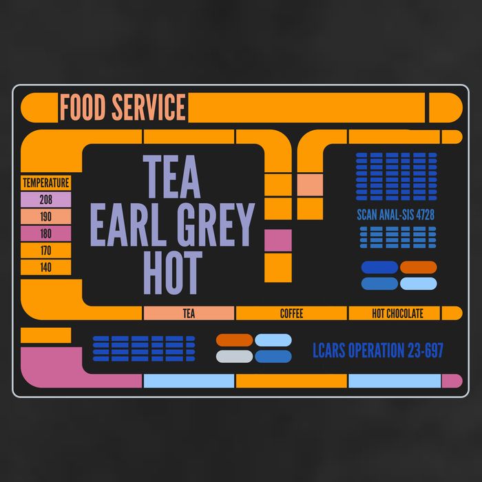 Tea Earl Grey Hot Captain Picard TNG 7 Panel Mesh Trucker Snapback Hat