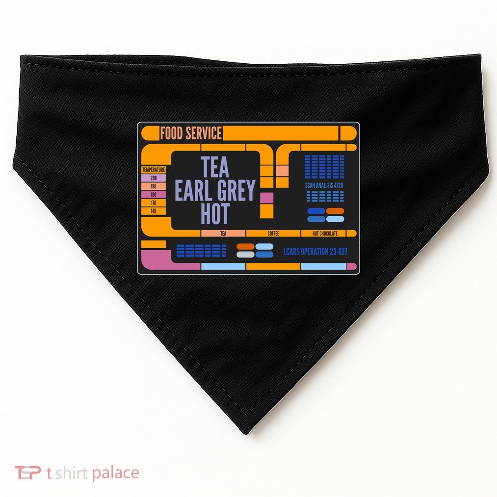 Tea Earl Grey Hot Captain Picard TNG USA-Made Doggie Bandana