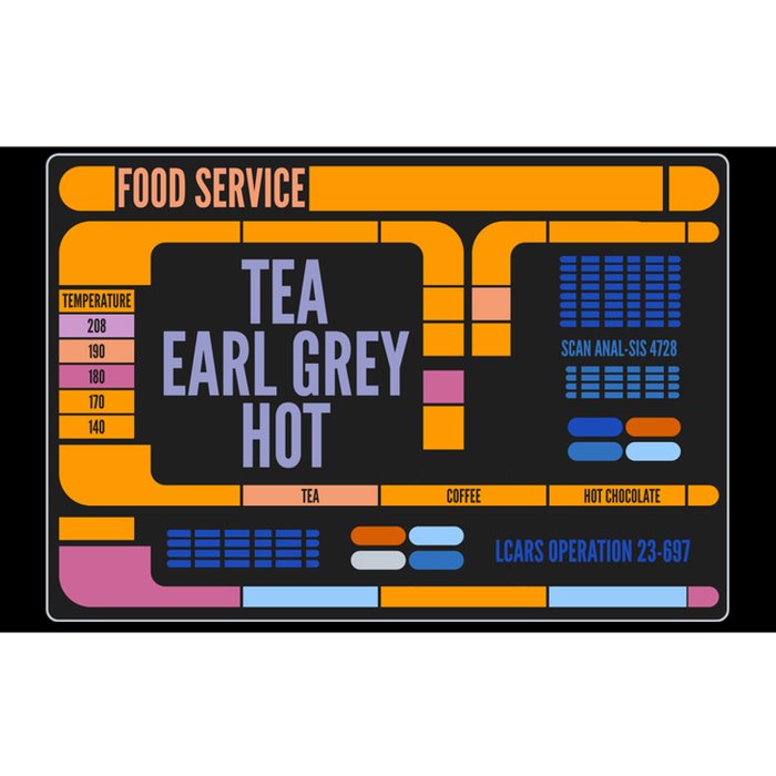 Tea Earl Grey Hot Captain Picard TNG Bumper Sticker