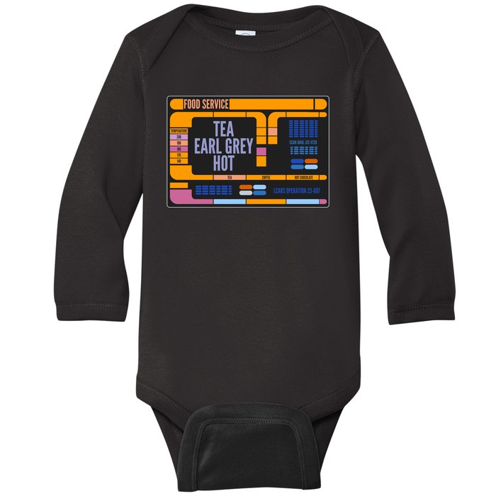 Tea Earl Grey Hot Captain Picard TNG Baby Long Sleeve Bodysuit