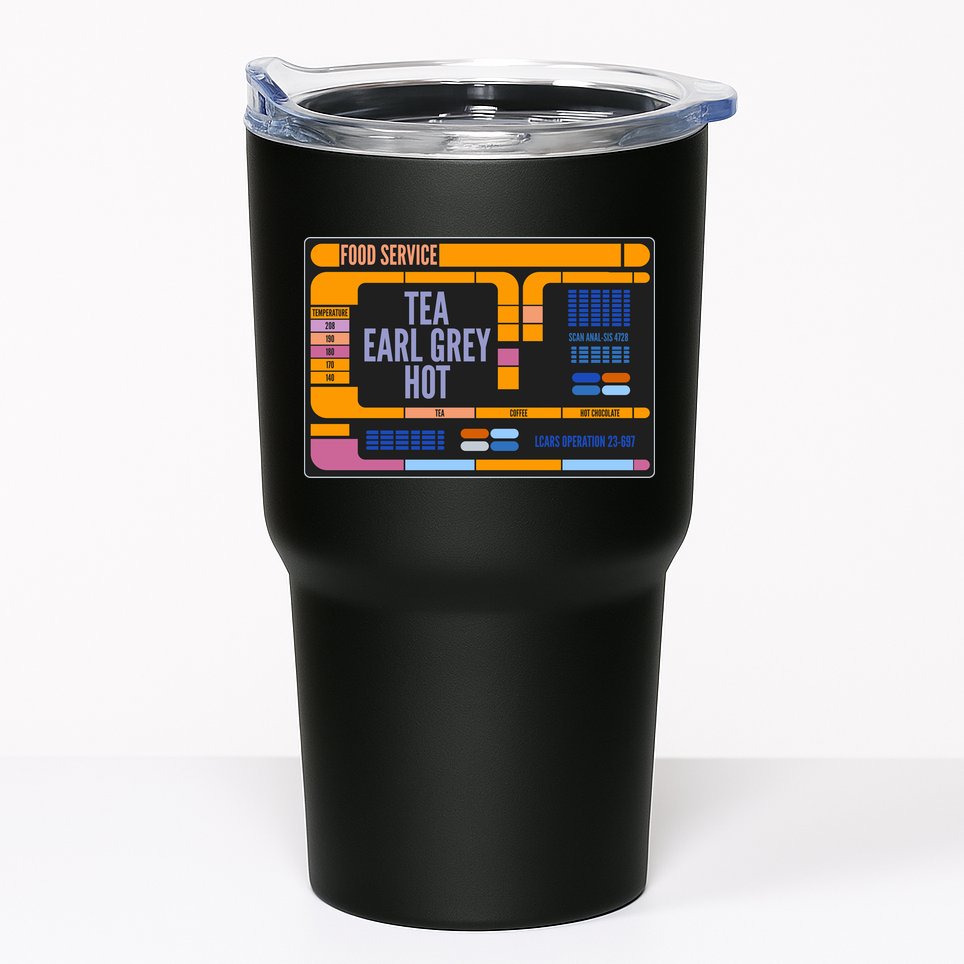 Tea Earl Grey Hot Captain Picard TNG Tumbler