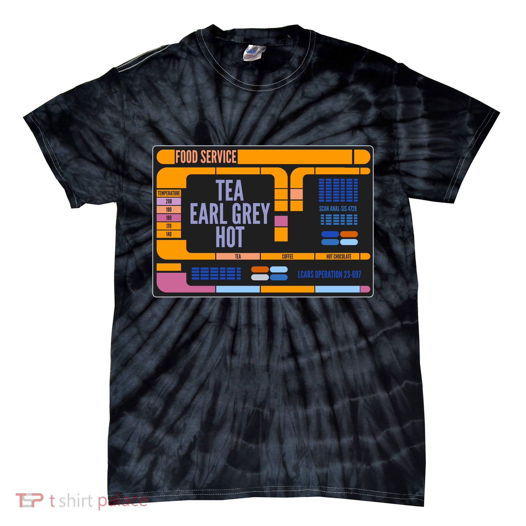Tea Earl Grey Hot Captain Picard TNG Tie-Dye T-Shirt