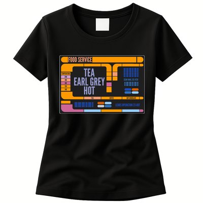 Tea Earl Grey Hot Captain Picard TNG Womens T-Shirt
