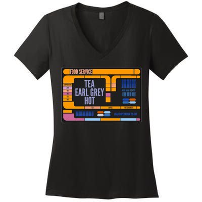 Tea Earl Grey Hot Captain Picard TNG Women's V-Neck T-Shirt