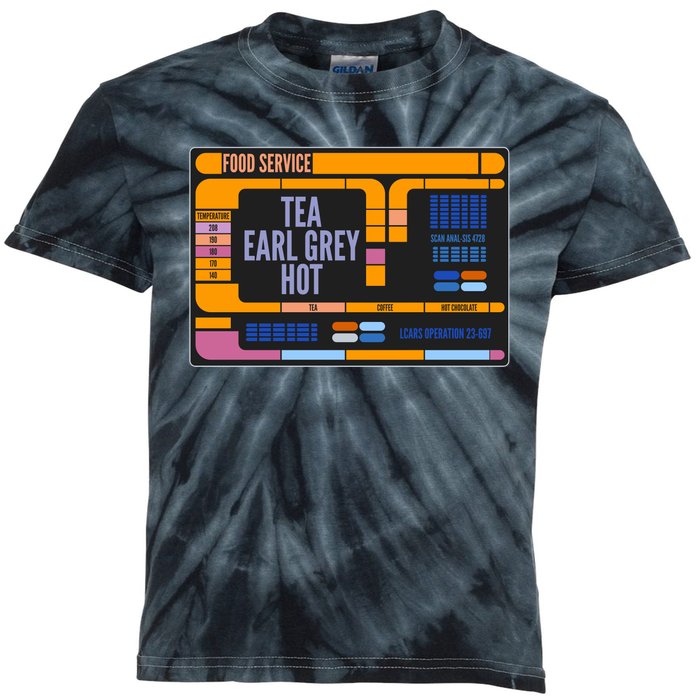 Tea Earl Grey Hot Captain Picard TNG Kids Tie-Dye T-Shirt