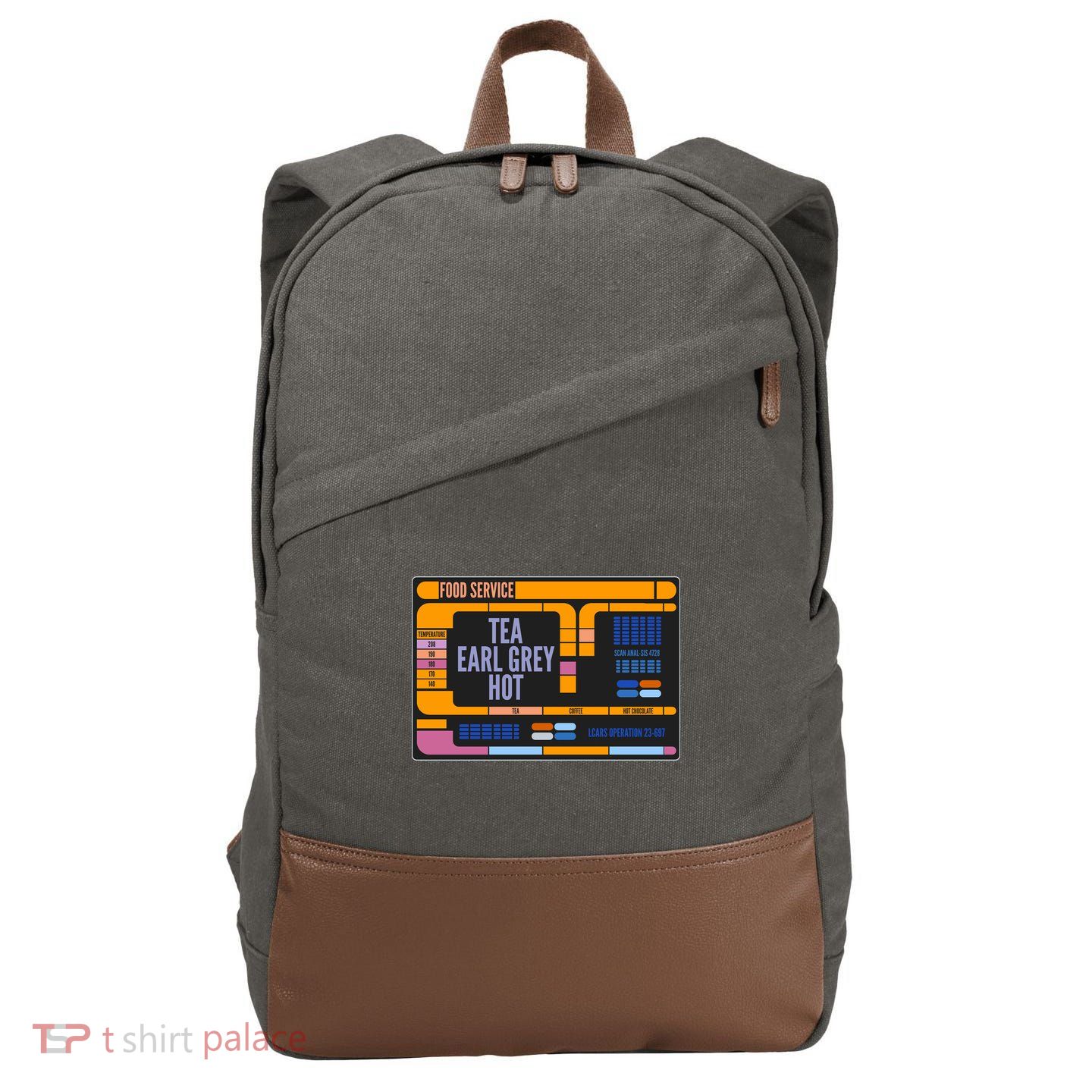 Tea Earl Grey Hot Captain Picard TNG Cotton Canvas Backpack