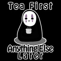 Tea First Anything Else Drawstring Bag