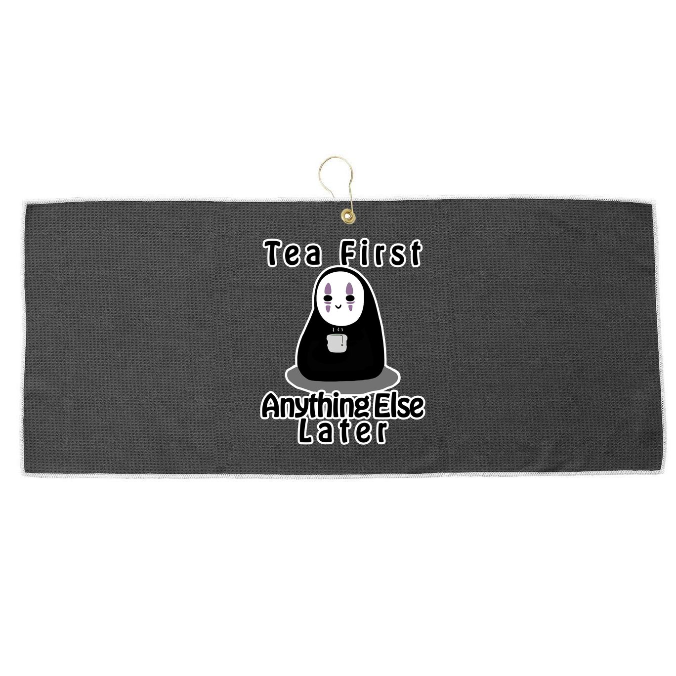 Tea First Anything Else Large Microfiber Waffle Golf Towel