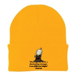 Tea With Strangers Uncle Iron Quote Knit Cap Winter Beanie